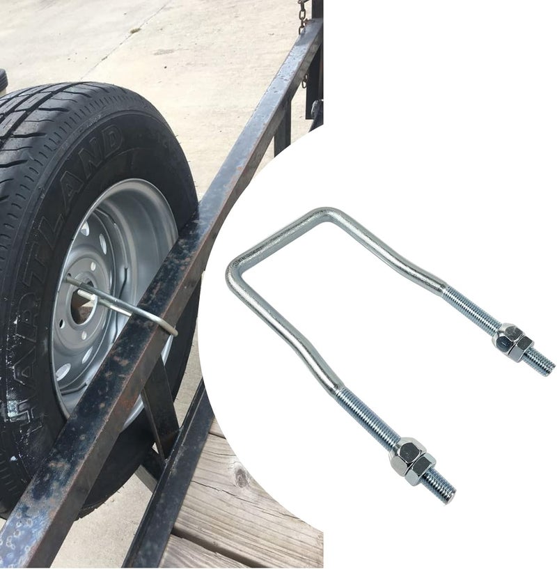 ZWanPing Trailer Spare Tire Mount,Spare Tire Mount for Utility Trailer,U Bolt Carrier Holder Fit for Side 4 or 5 Lug Fit Fishing Boat or Sailboat - Image 2